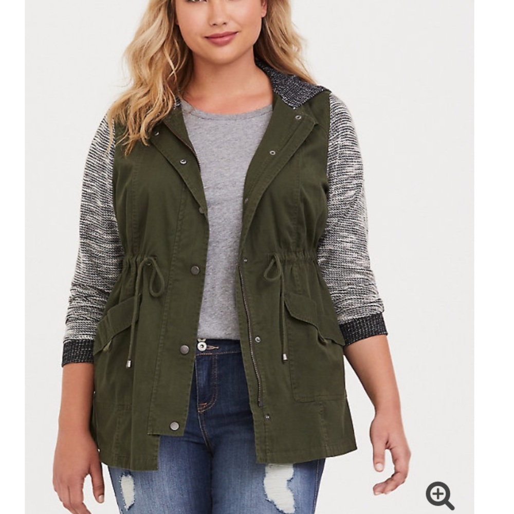 Olive lightweight anorak jacket